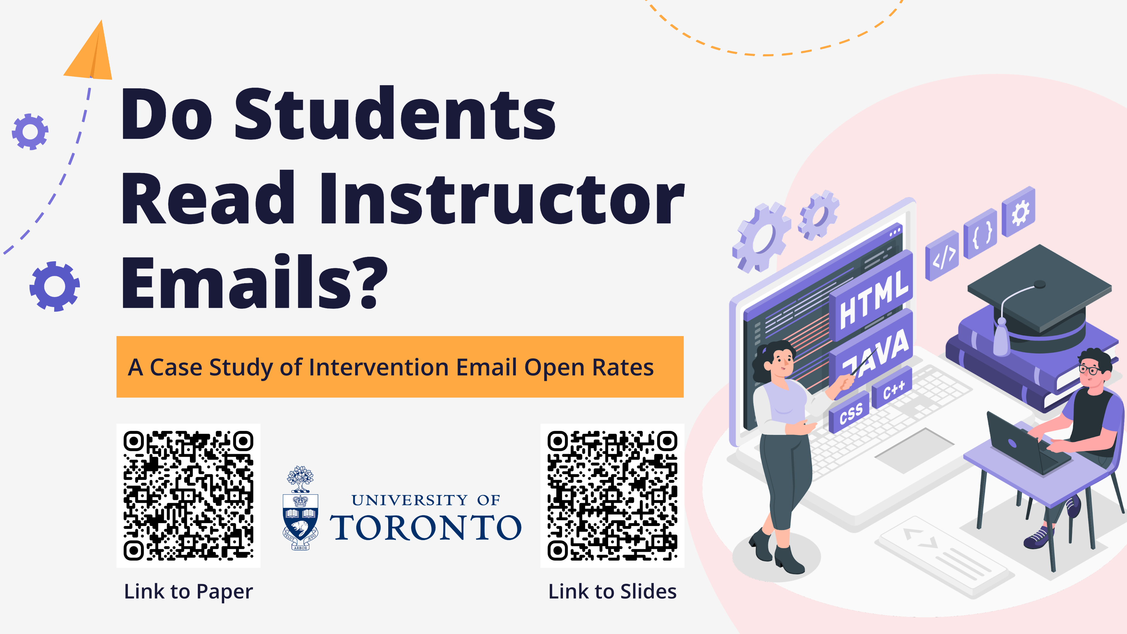 first page of presentation for paper titled: Do Students Read Instructor Email? A Case Study of Intervention Email Open Rates