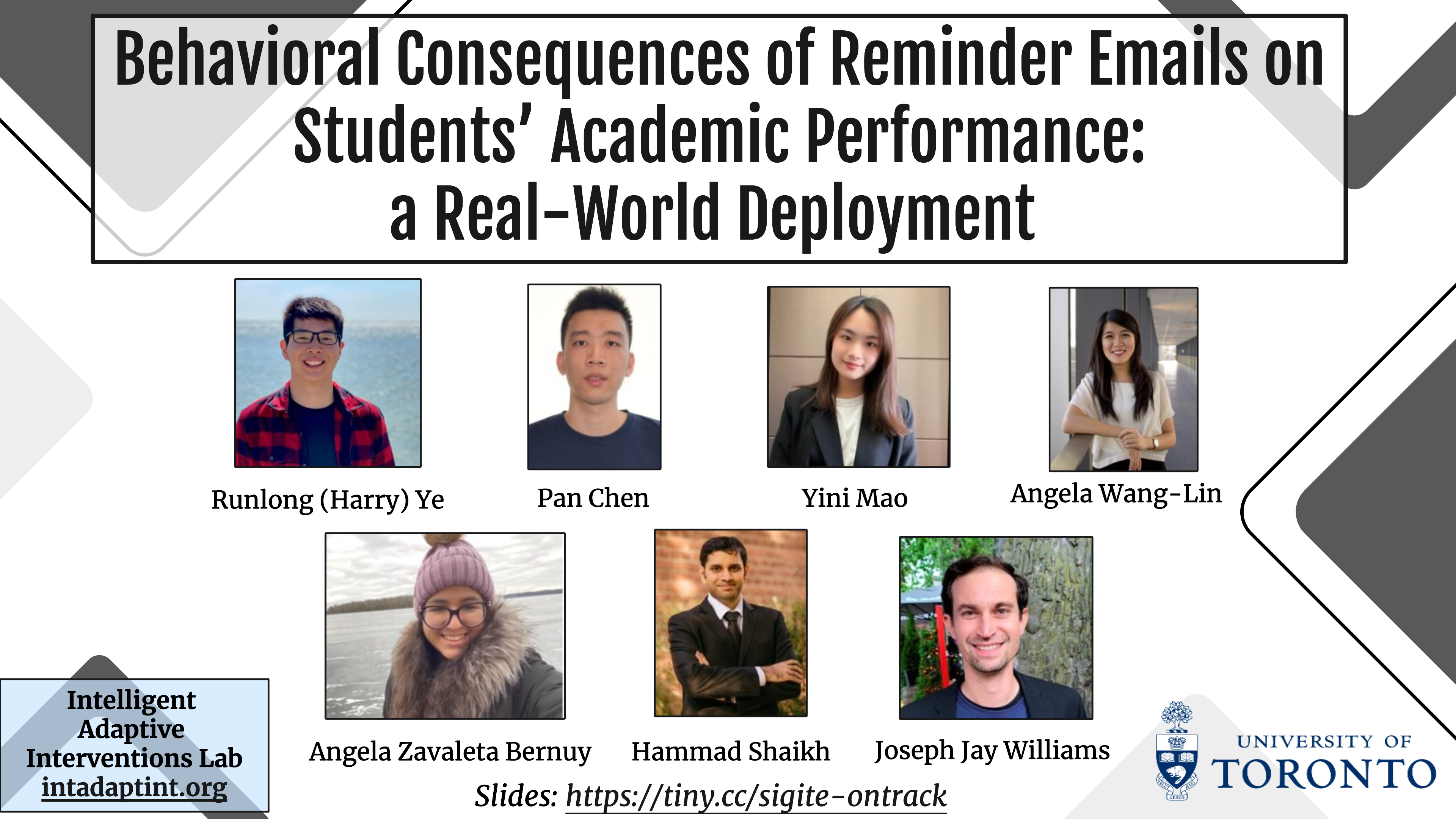 first slide for paper titled: Behavior consequences of Reminder EMail on Students' Academic Performance: a Real-world deployment